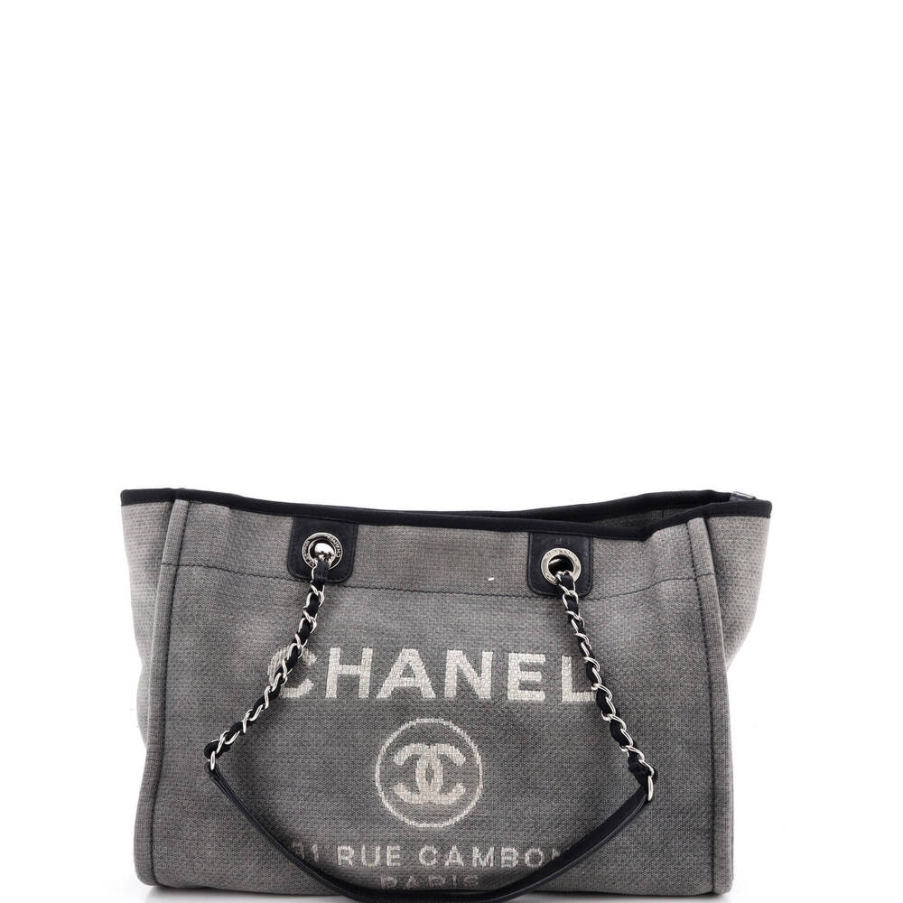 Chanel Small Deauville Tote Canvas